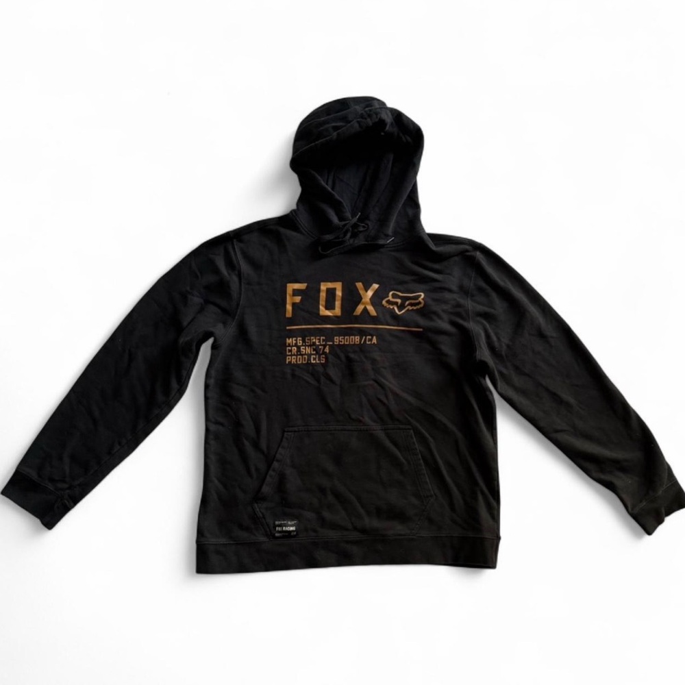 Fox Racing Graphic Pullover Hoodie - Black & Gold - Large